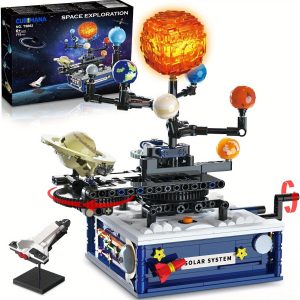 Solar System Building Sets with Light - Rotatable Space Exploration Building Toys with 9 Planets & Rocket Sets Science Astronomy Educational Gifts for Boys Girls Age 6+ Years Old Kids (775 PCS)