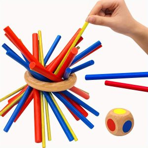 Playing With Wooden Sticks, Game Sticks, Educational Children's Toys, Fun Family Games - Balance And Patience Training - Christmas, Thanksgiving Party Creative Children's Wooden Stick Toys