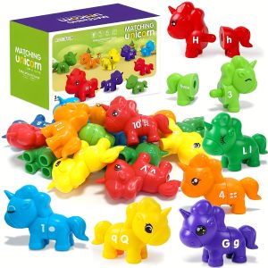 Unicorn Alphabet Learning Toys: 13-Piece Puzzle Set - Educational Jigsaw For Kids Aged 3+ Years Letter Recognition Toys