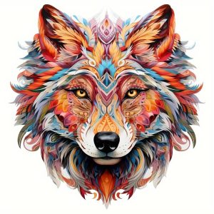 Wolf Wooden Jigsaw Puzzles Adult, Teens, Family, Animal Shaped Natural Wood Puzzle, Best Christmas Gift And Family Games Magic Puzzle, Toys, Decorations, Paintings, Home Decorations